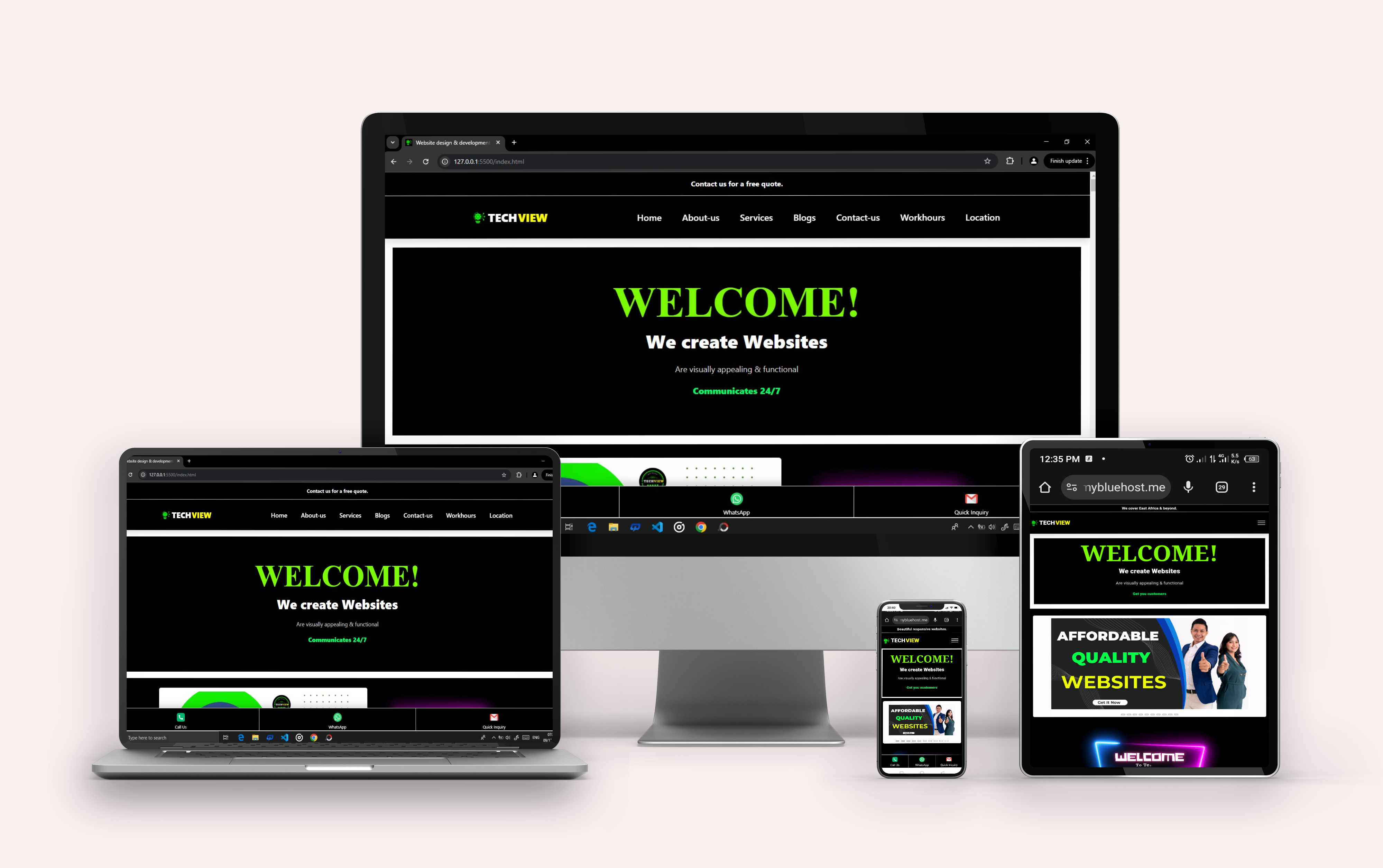 Responsive web design samples